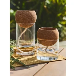 Fabrique de Styles Pot auto arrosant en verre d10xh21cm* Vases Et Soliflores