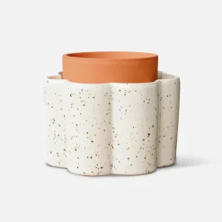 Fabrique de Styles Pot auto-arrosant en céramique grainé et argile d14cm - Paula* Vases Et Soliflores