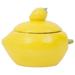 Fabrique de Styles Pot citron avec couvercle en grès - Citron* Pots Et Bocaux