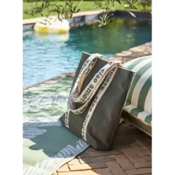 Fabrique de Styles Sac ciao amore en coton émeraude - Vencia* Sacs Et Cabas