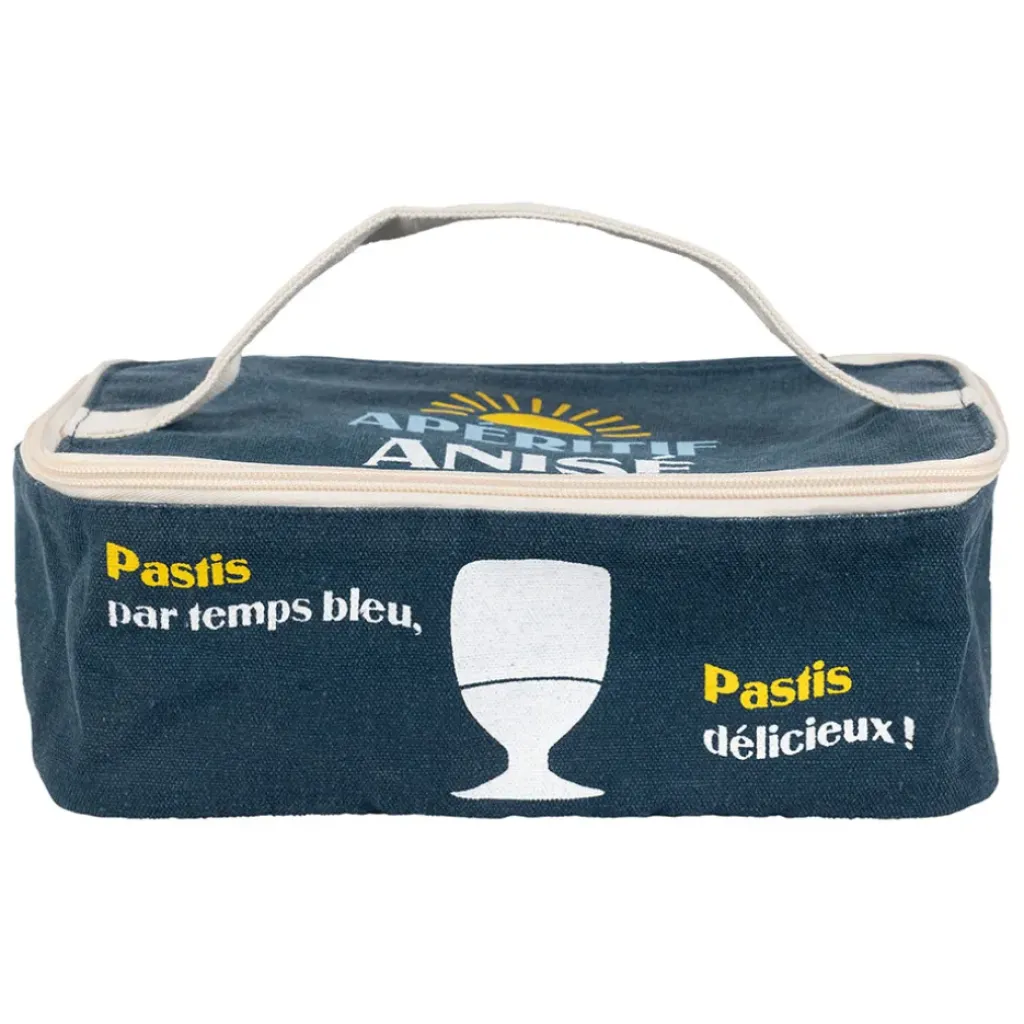 Fabrique de Styles Sac isotherme en coton bleu et jaune - Pastis* Sacs