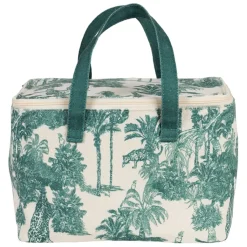 Fabrique de Styles Sac isotherme en coton écru et palmiers émeraude - Mocoa* Sacs