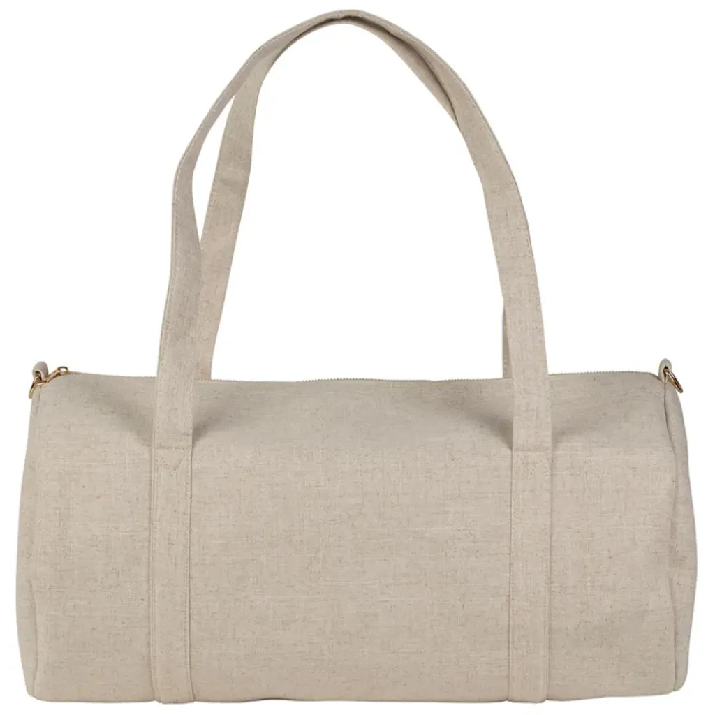 Fabrique de Styles Sac week-end en en tissu et lin écru - Bowling* Sacs Et Cabas