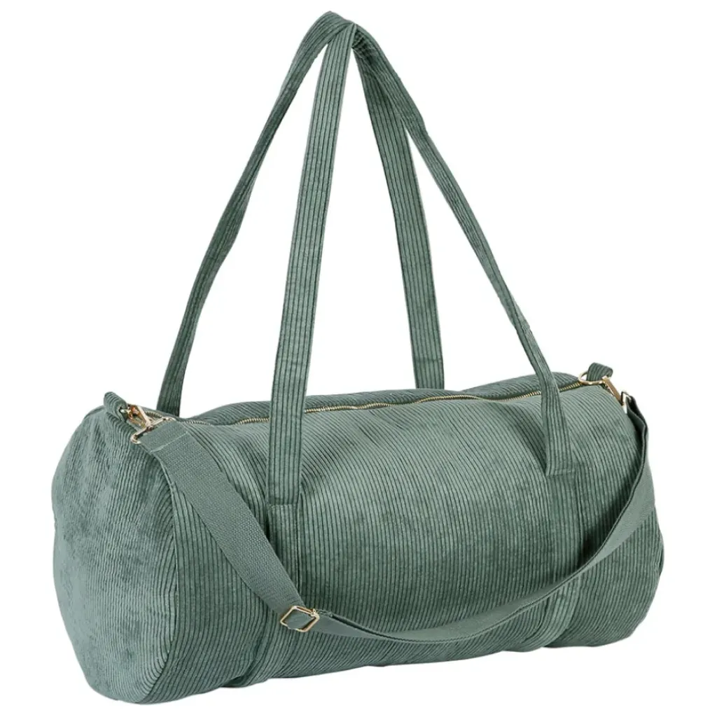 Fabrique de Styles Sac weekend en velours côtelé vert - Funny* Sacs Et Cabas