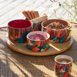 Fabrique de Styles Service apéritif 4 pièces en grès et bambou - Seguia* Bols Et Coupelles