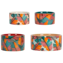 Fabrique de Styles Service apéritif 4 pièces en grès et bambou - Seguia* Bols Et Coupelles