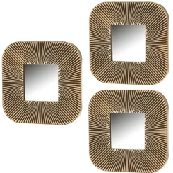 Fabrique de Styles Set de 3 miroir en polypropylene 25x25cm* Miroirs
