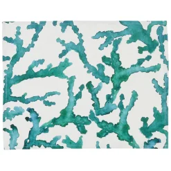 Fabrique de Styles Set de table en coton blanc et émeraude - estran* Sets De Table