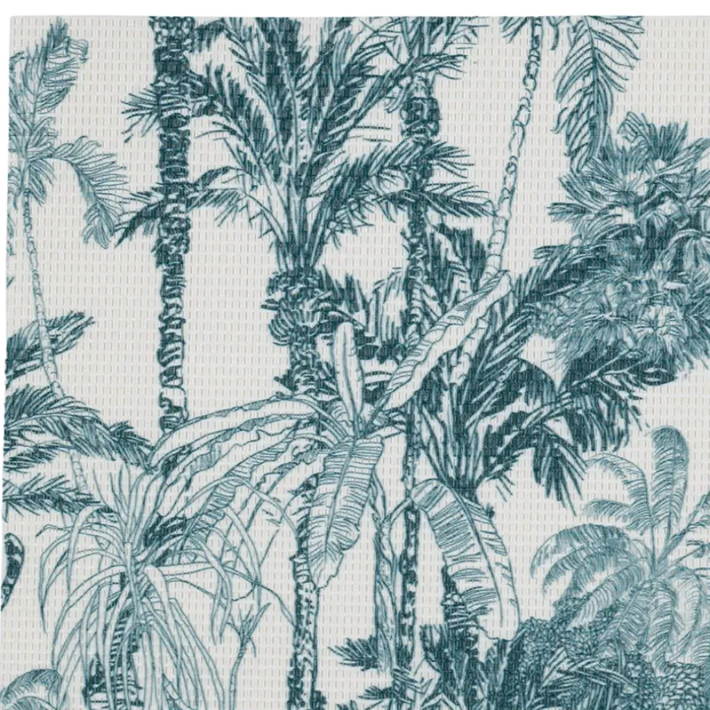 Fabrique de Styles Set de table en vinyle écru et palmiers émeraude 45x30cm - Mocoa* Sets De Table