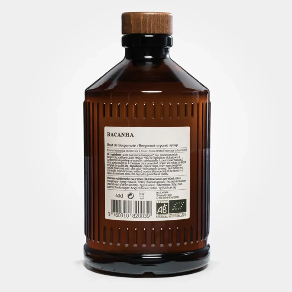 Fabrique de Styles Sirop Brut de Bergamote - 400 ml* Boissons Non Alcoolisés