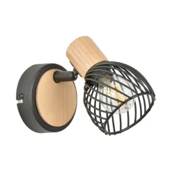 Fabrique de Styles Spot 1 lumière en métal h13cm mat noir - kento* Appliques