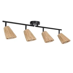Fabrique de Styles Spot 4 lumières en raphia L60cm - Playa* Suspensions