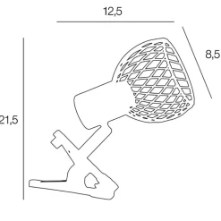 Fabrique de Styles Spot à pince en métal h12.5cm - kento* Suspensions