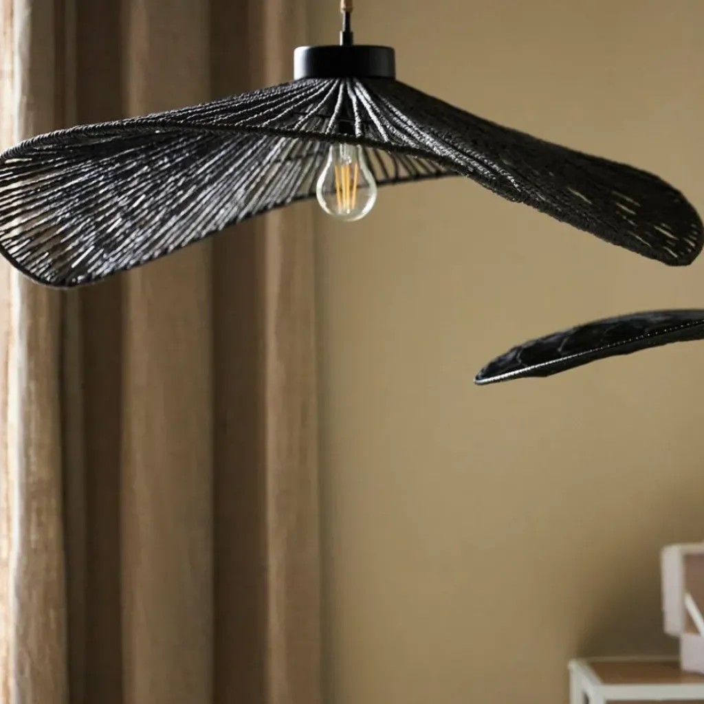 Fabrique de Styles Suspension en corde de papier et fer d71cm - Calyp* Suspensions