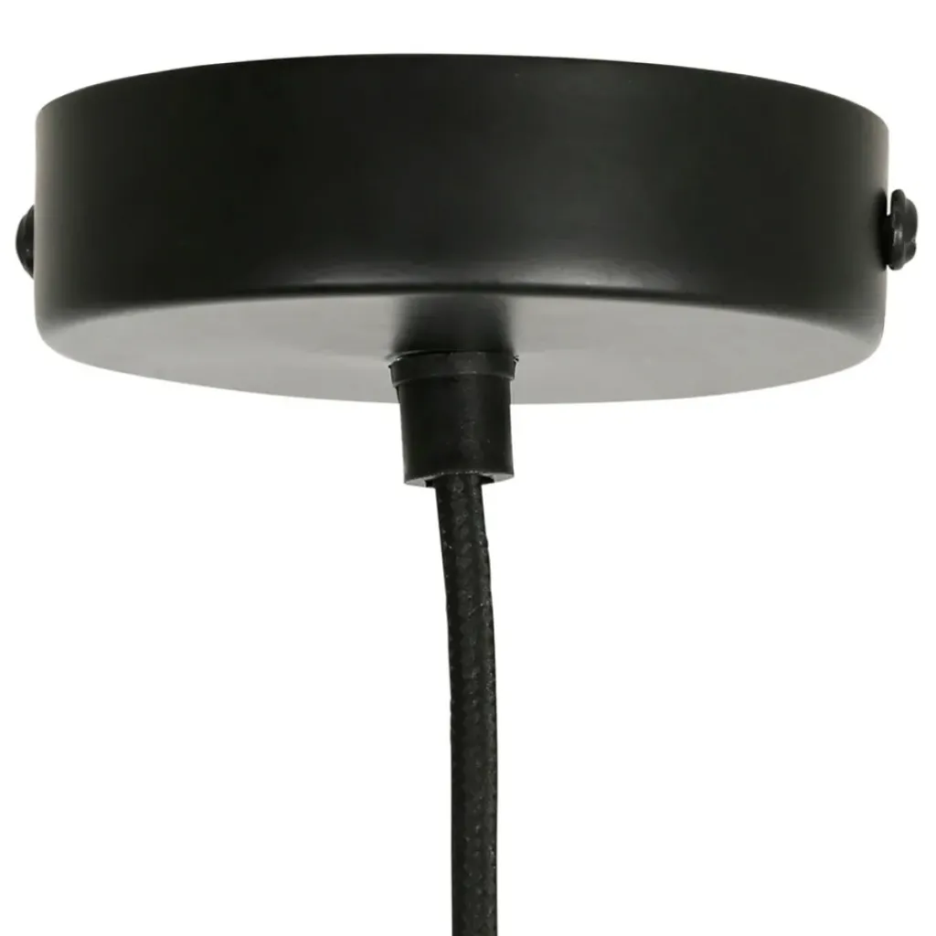 Fabrique de Styles Suspension en fer d30xh36cm noir et écru - Arty* Suspensions