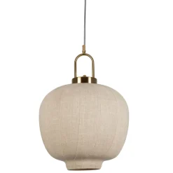 Fabrique de Styles Suspension en lin et doré d35cm - Calypso* Suspensions