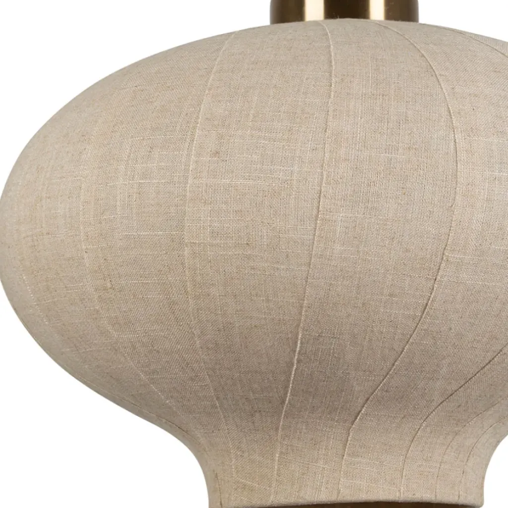 Fabrique de Styles Suspension en lin et doré d45cm - Calypso* Suspensions