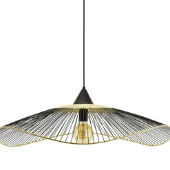 Fabrique de Styles Suspension métal et rotin noir d80cm - Vagala* Suspensions