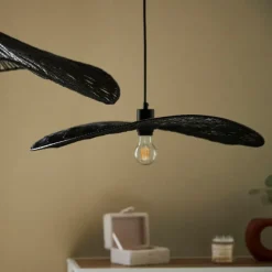 Fabrique de Styles Suspension non electrique en fer naturel et noir d60xh34cm - Organic* Suspensions