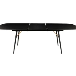 Fabrique de Styles Table à manger avec allonge en placage chêne noir 180x105cm - Verona* Table De Salle À Manger