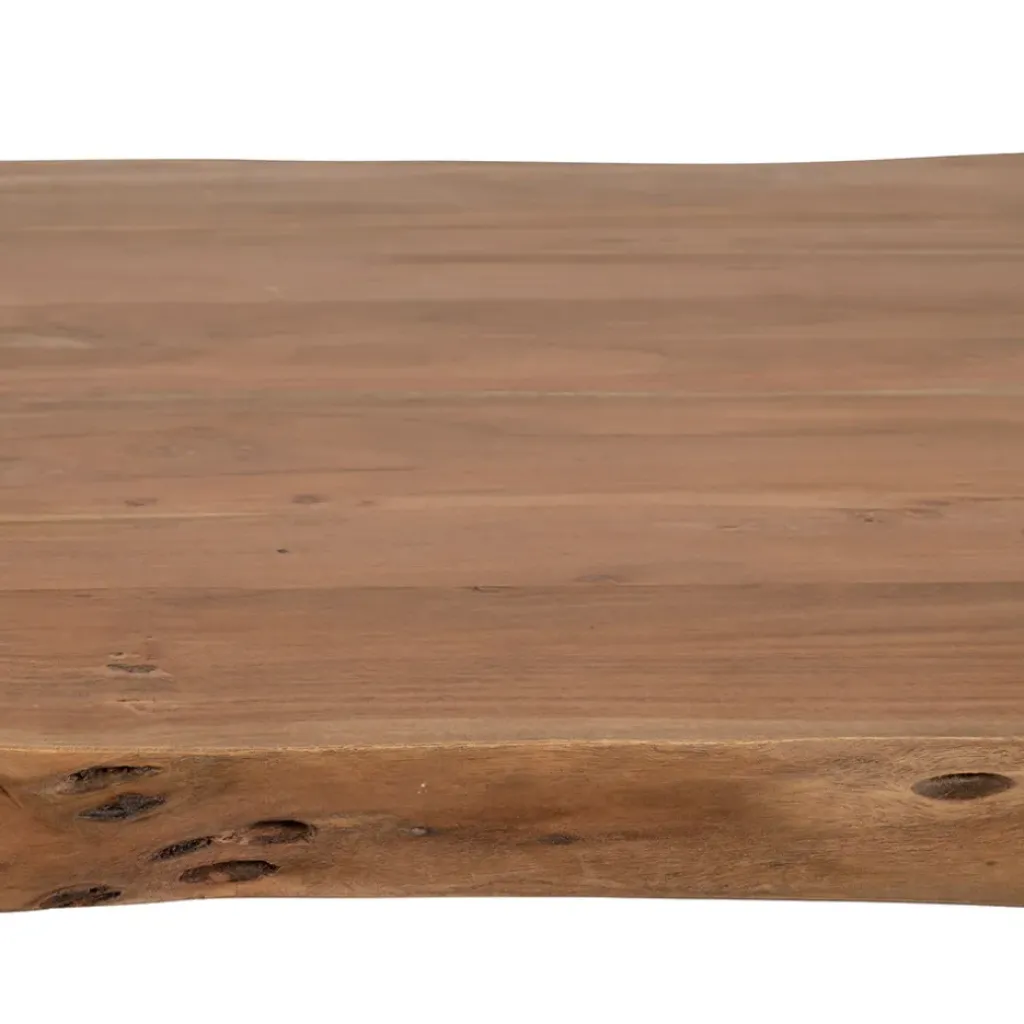 Fabrique de Styles Table à manger en acacia massif et pieds en fer noir 200x100cm - Factory* Table De Salle À Manger