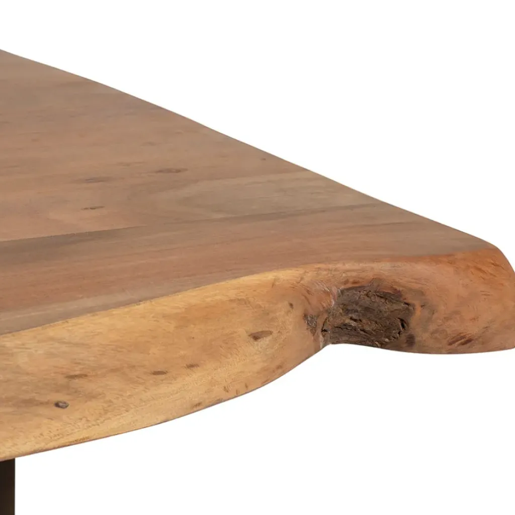 Fabrique de Styles Table à manger en acacia massif et pieds en fer noir 200x100cm - Factory* Table De Salle À Manger