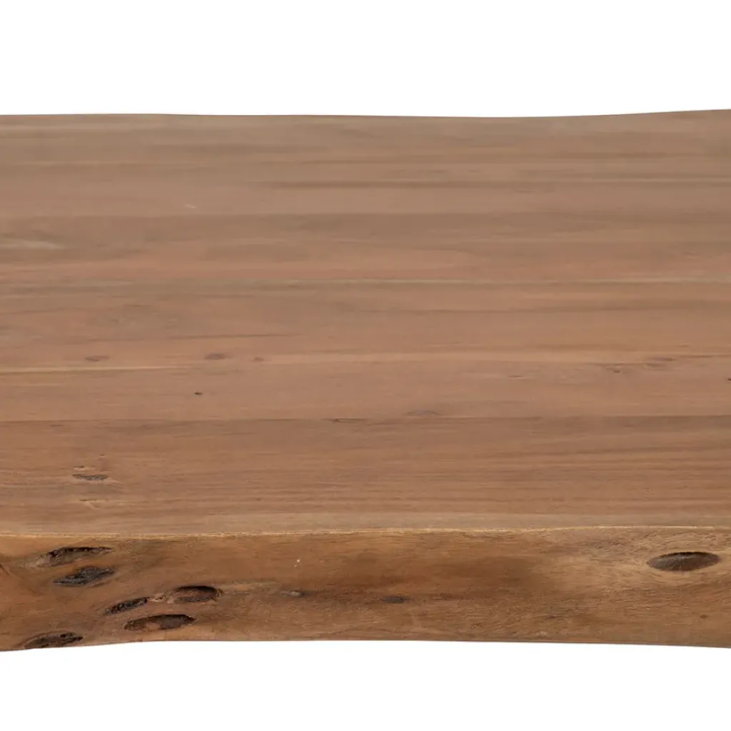 Fabrique de Styles Table à manger en acacia massif et pieds en fer noir 240x110cm - Factory* Table De Salle À Manger