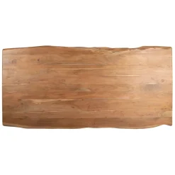 Fabrique de Styles Table à manger en acacia massif et pieds en fer noir 240x110cm - Factory* Table De Salle À Manger