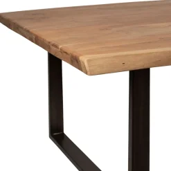 Fabrique de Styles Table à manger en acacia massif et pieds en fer noir 240x110cm - Factory* Table De Salle À Manger
