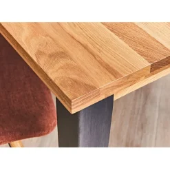 Fabrique de Styles Table à manger en chêne massif et pieds acier L200cm - Manny* Table De Salle À Manger