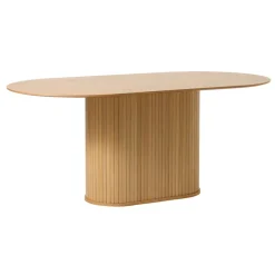 Fabrique de Styles Table à manger ovale en placage chêne 180x95cm - Nola* Table De Salle À Manger