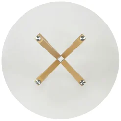 Fabrique de Styles Table à manger ronde en verre trempé et métal d119cm - Adela* Table De Salle À Manger