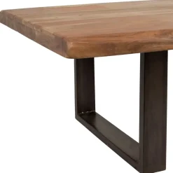Fabrique de Styles Table basse en acacia massif et pieds en fer noir 130x70cm - Factory* Table Basses