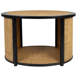 Fabrique de Styles Table basse en rotin et sapin naturel et noir - Balamea* Table Basses