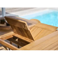 Fabrique de Styles Table de jardin extensible en acacia 180(+40cm)x100cm - Cavalo*Enfant Tables De Jardin|Jardin