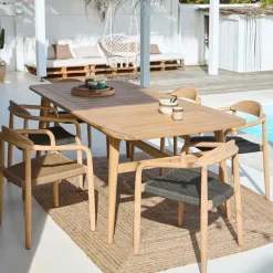 Fabrique de Styles Table de jardin extensible en acacia 180(+40cm)x100cm - Cavalo*Enfant Tables De Jardin|Jardin