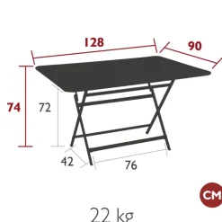 Fabrique de Styles Table de jardin pliante en acier - Bistro*Enfant Tables De Jardin|Jardin