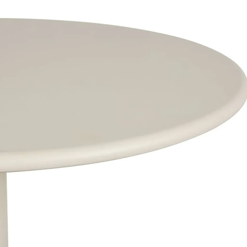 Fabrique de Styles Table de jardin ronde en acier écru d60cm - Ajay*Enfant Tables De Jardin|Jardin