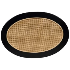 Fabrique de Styles Table d'appoint en rotin et sapin naturel et noir - Balamea* Bouts De Canapé Et Tables D'appoint