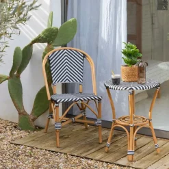 Fabrique de Styles Table d'appoint ronde en rotin D50cm - Mandox*Enfant Tables Basses, Guéridons|Jardin