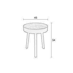 Fabrique de Styles Table d'appoint ronde en teck - Suri* Bouts De Canapé Et Tables D'appoint