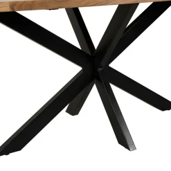 Fabrique de Styles Table ovale en acacia et pieds en fer noir 190x90cm - Brooklyn* Table De Salle À Manger