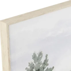 Fabrique de Styles Tableau campagne en toile vert et rose 80x80cm* Tableaux Et Toiles