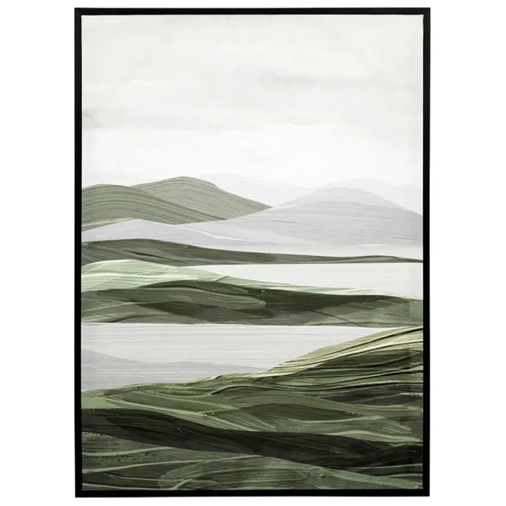 Fabrique de Styles Tableau en toile encadré horizon 52x72cm - Gallery* Tableaux Et Toiles