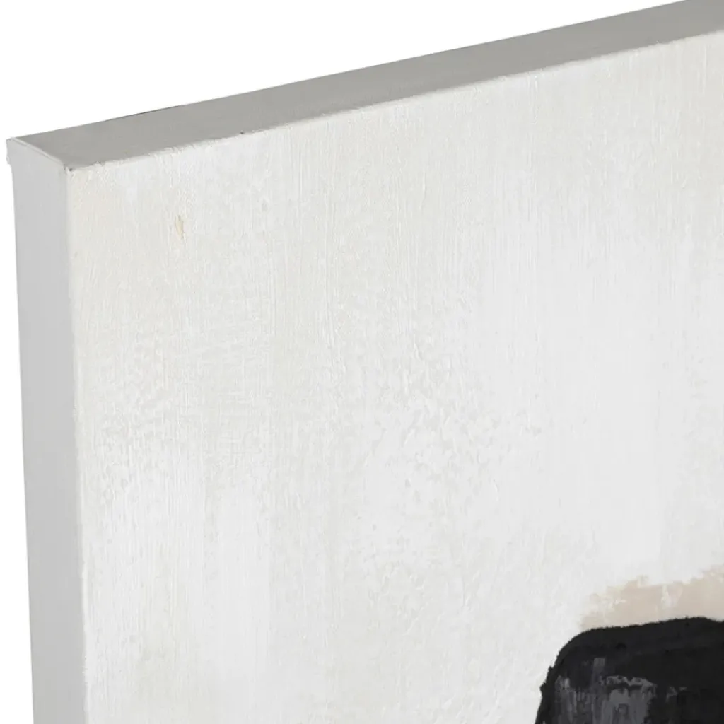 Fabrique de Styles Tableau fleurs en toile et pin noir et doré 100x100cm - Fleurs* Tableaux Et Toiles