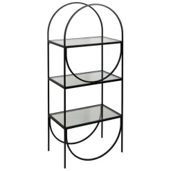 Fabrique de Styles Étagère 3 niveaux en verre et fer h120cm - Lernet* Bibliothèques Et Étagères