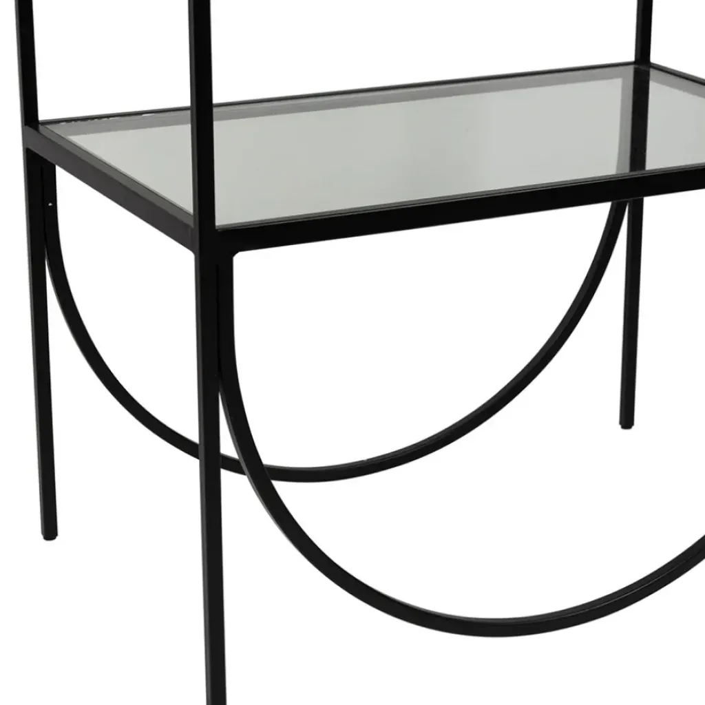 Fabrique de Styles Étagère 3 niveaux en verre et fer h120cm - Lernet* Bibliothèques Et Étagères