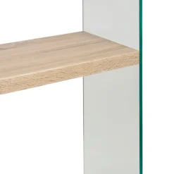 Fabrique de Styles Étagère 3 niveaux en verre trempé et bois h165cm - Adela* Bibliothèques Et Étagères