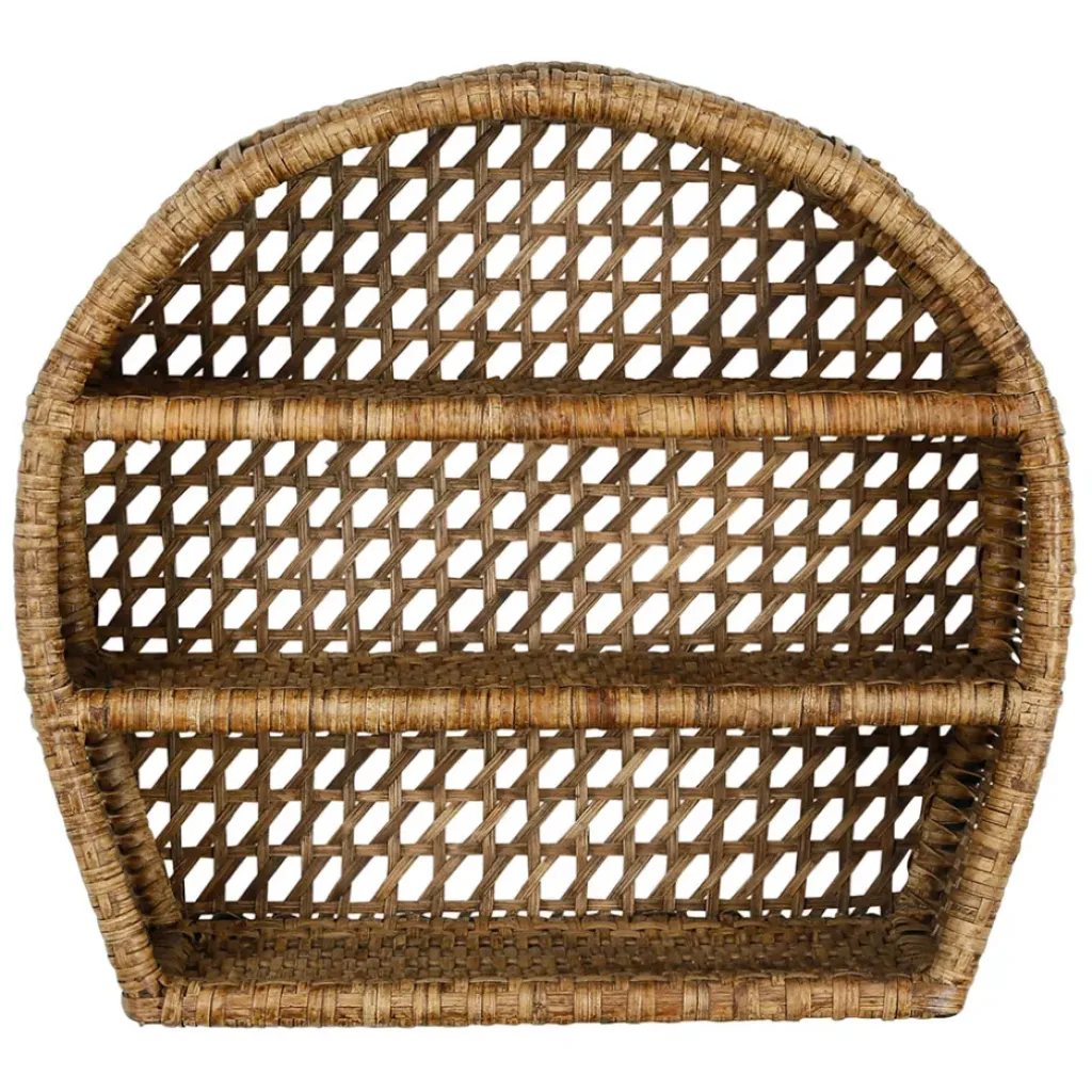 Fabrique de Styles Étagère murale 3 niveaux en rotin h41cm - Ednna* Étagères Murales