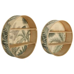 Fabrique de Styles Étagère murale 2 niveaux (x2) en bambou et naturel - Papaye* Étagères Murales